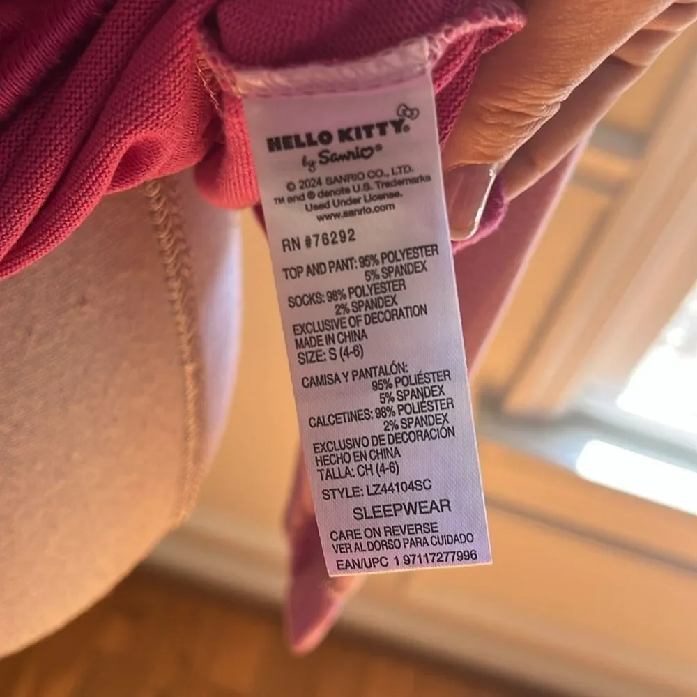 NWT Hello Kitty Pink Long Sleeve Pajama Tee